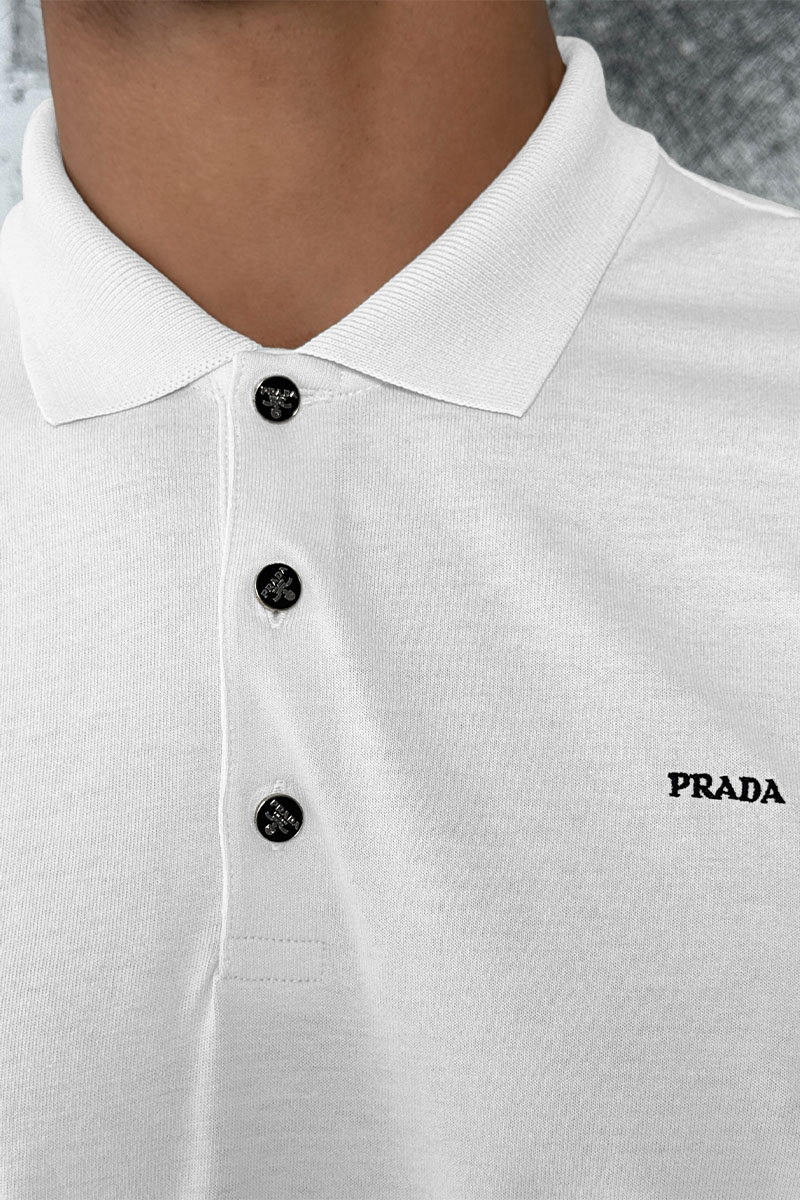 Prada Мужское белое поло 