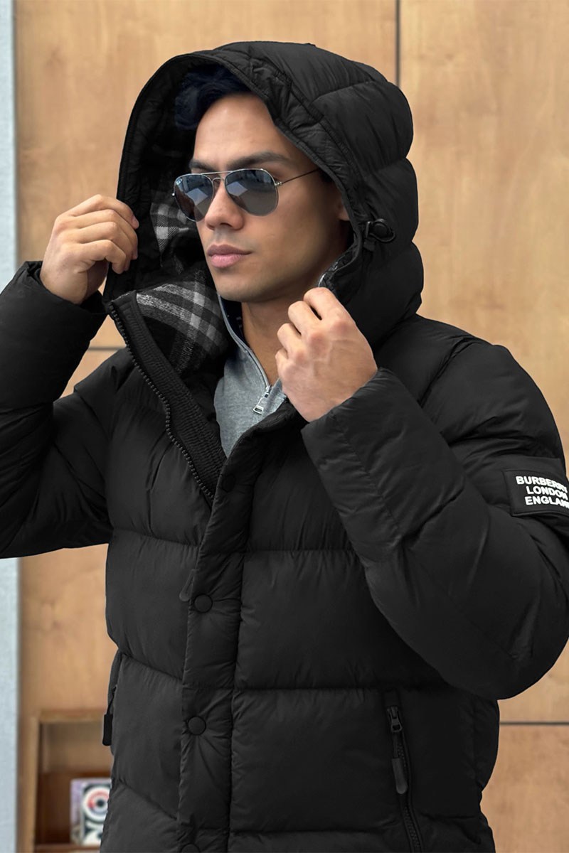 Burberry Чёрная куртка со съёмными рукавами Lockwell logo-patch