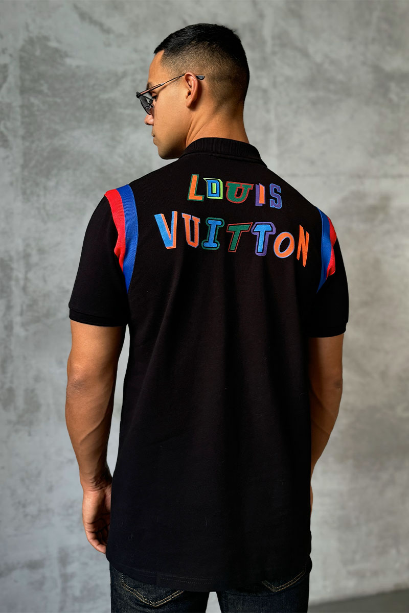 Lоuis Vuittоn Мужское поло чёрного цвета logo-print