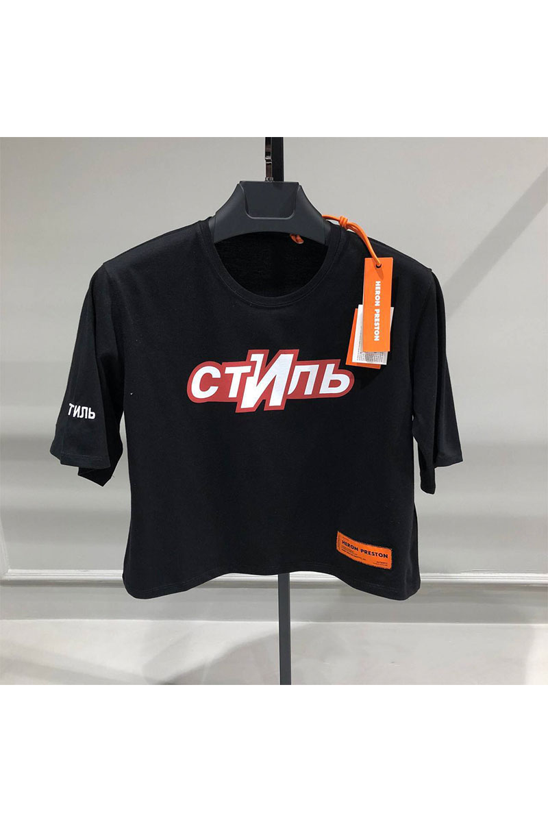 Heron Preston Чёрная оверсайз футболка "Стиль"