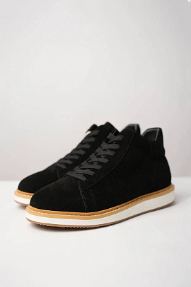 Замшевые кроссовки с мехом high-top - Black