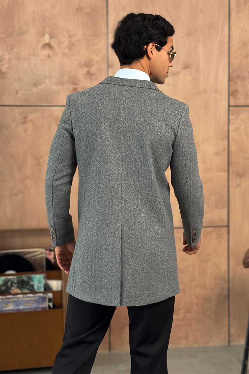 Loro Piana Мужское пальто серого цвета 