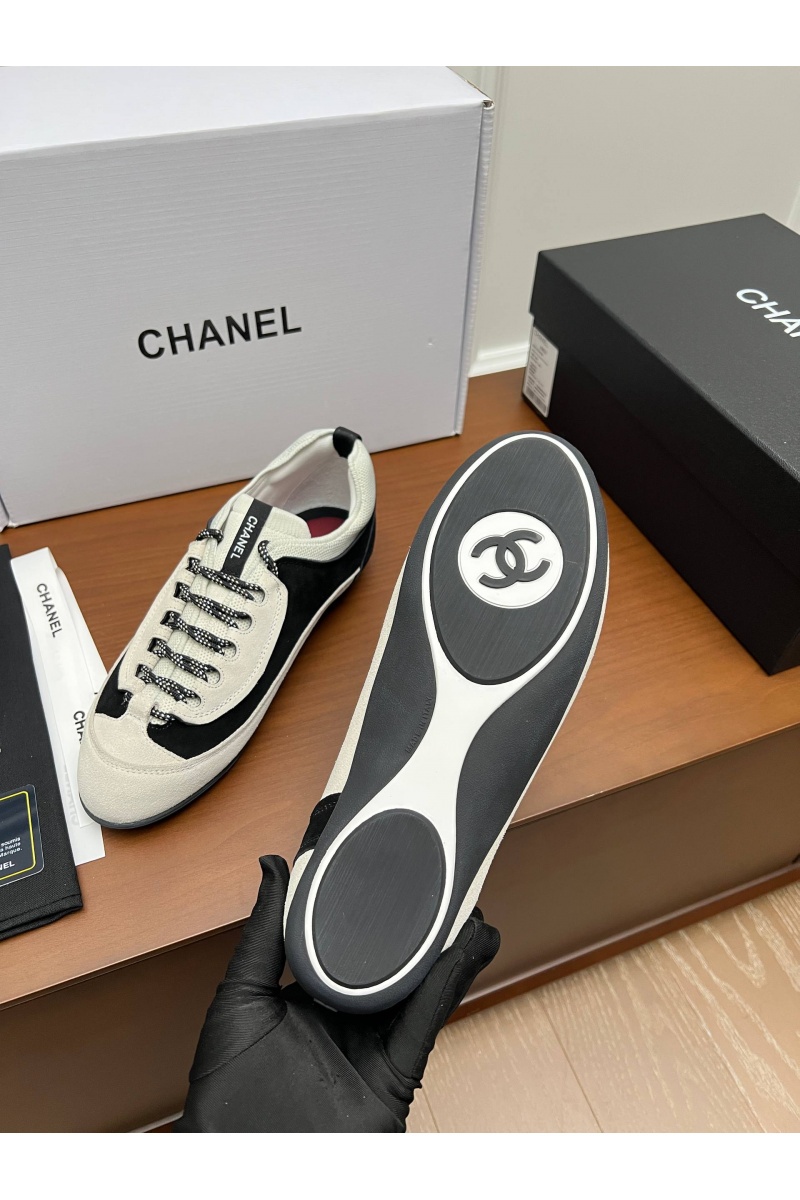 Chаnеl Женские замшевые кроссовки premium