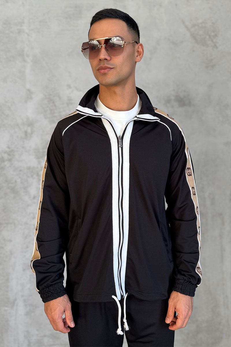 Gucci Мужская кофта Technical taped logo - Black