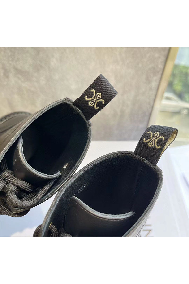 Celine Женские кожаные ботинки Premium