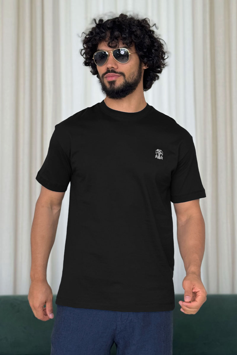 Designer Мужская чёрная футболка 