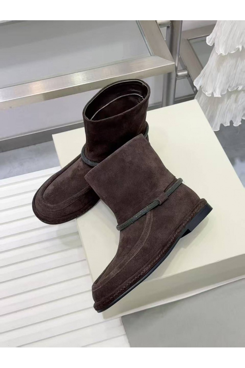 Designer Женские замшевые сапоги premium - Brown