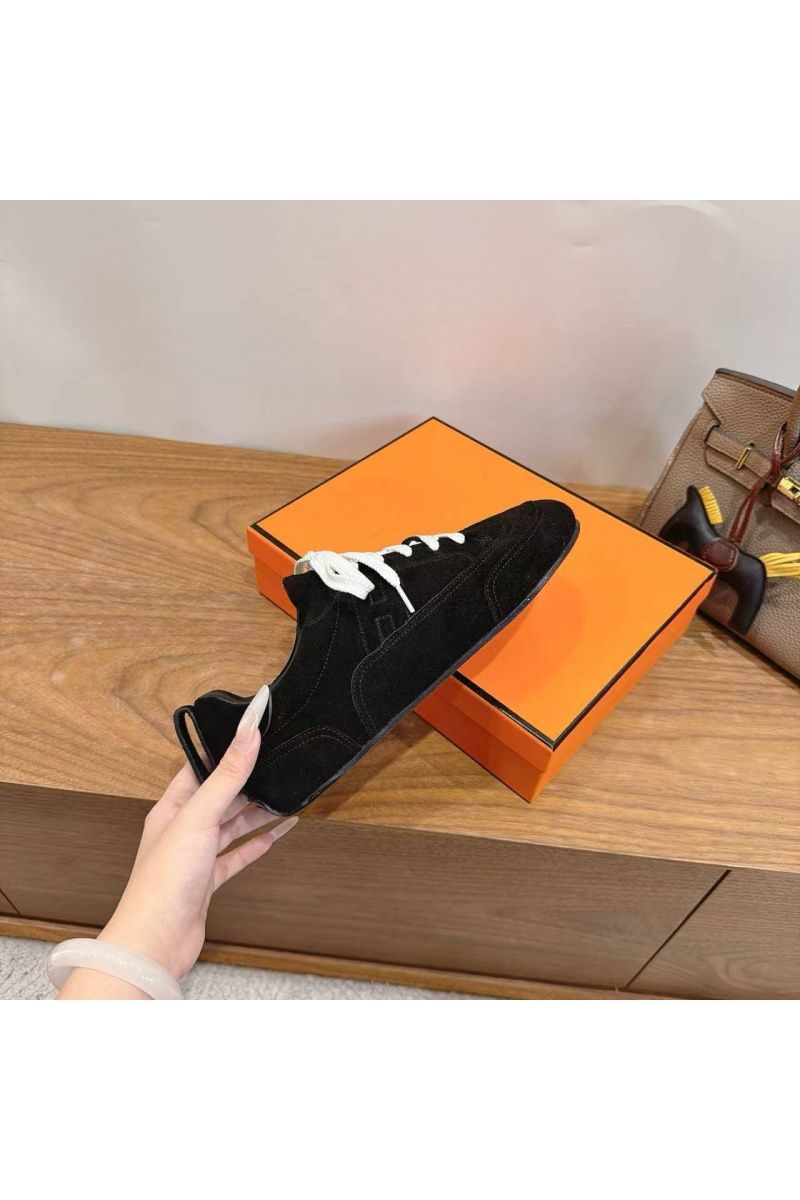 Hermes Женские замшевые кроссовки Master Tenis Master premium