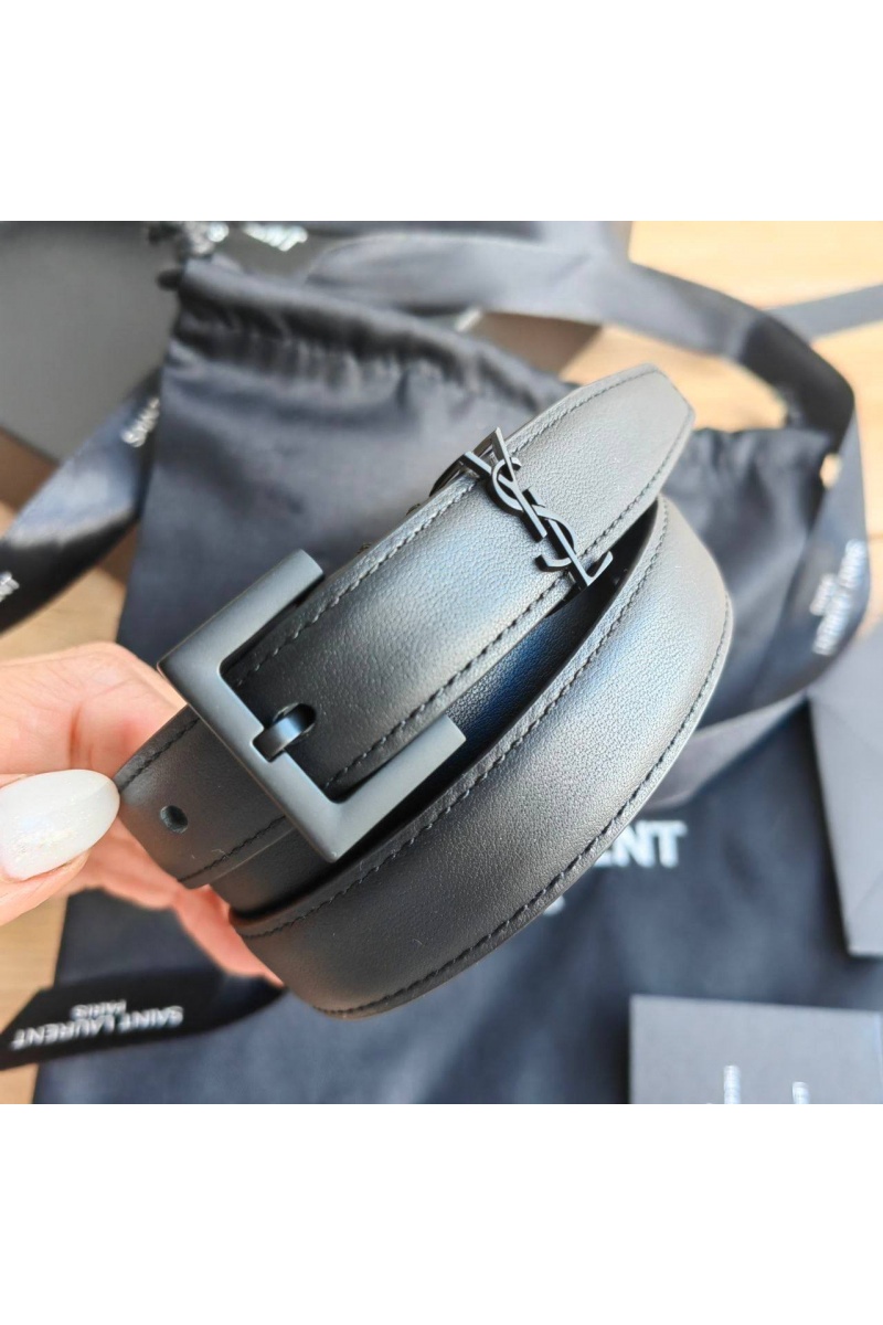 Yves Saint Laurent Кожаный ремень (ширина 2 см)