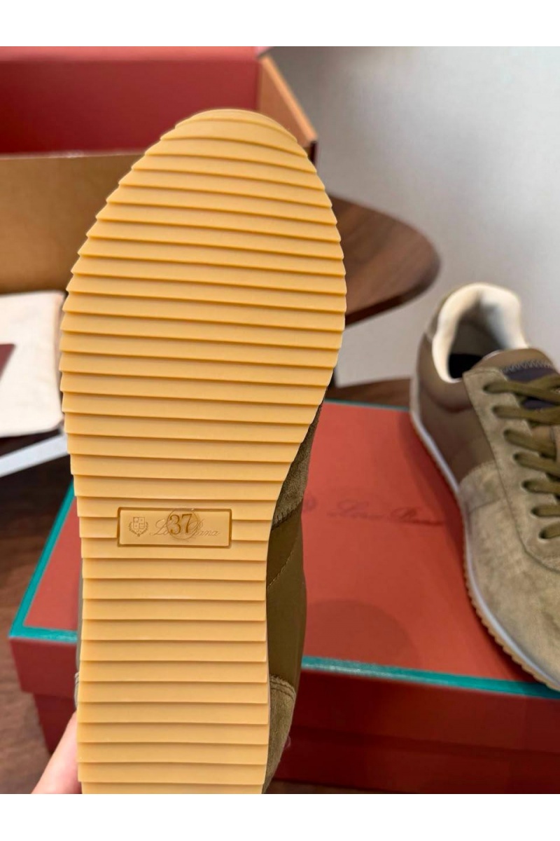 Loro Piana Женские замшевые кроссовки Loro Piana Fast Walk premium