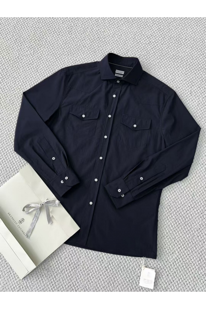 Designer Мужская тёмно-синяя рубашка Premium