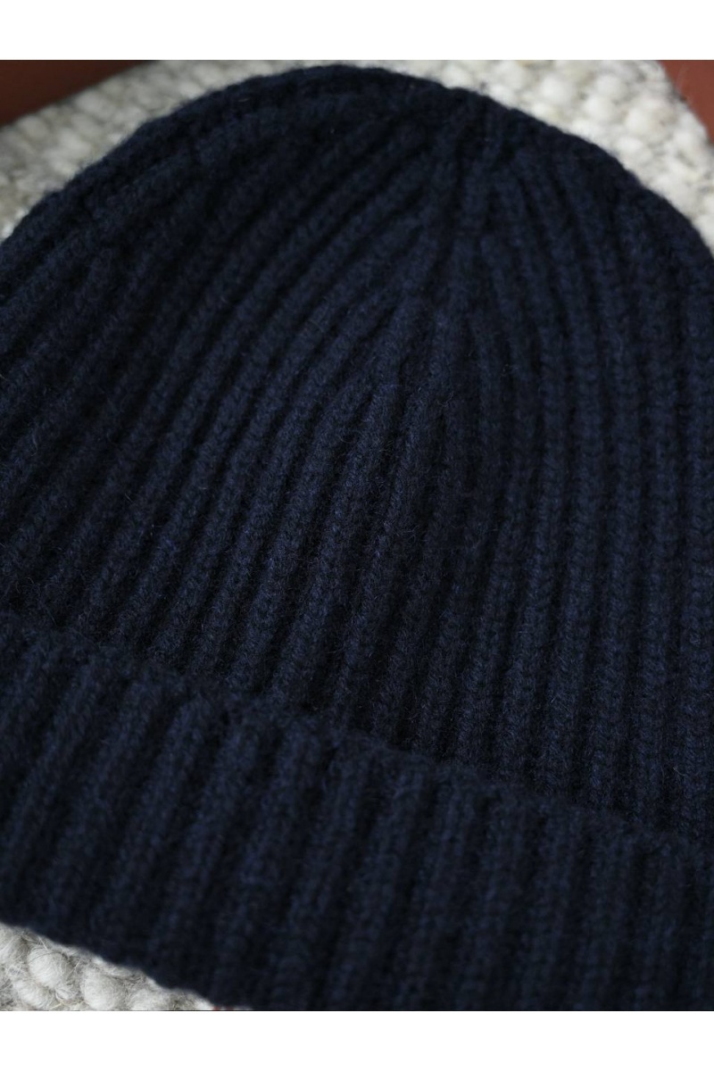 Loro Piana Кашемировая шапка premium -  Dark Blue