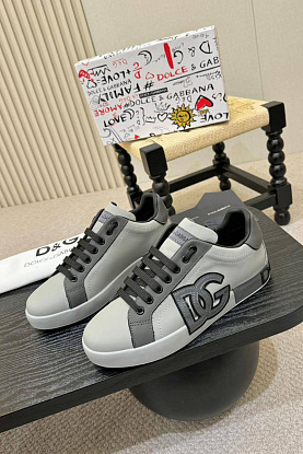 Кожаные кроссовки Portofino - Grey