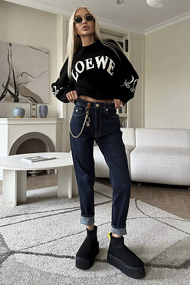 Женские синие джинсы 