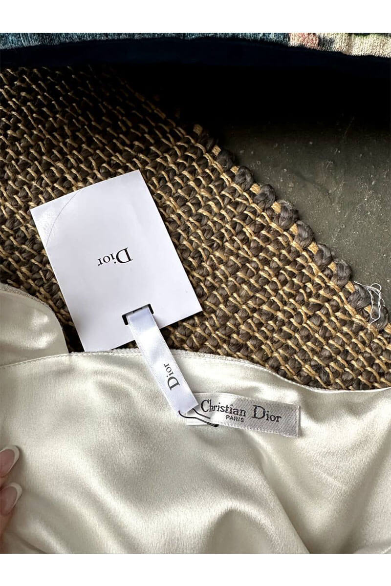 Dior Женское длиное платье белого цвета