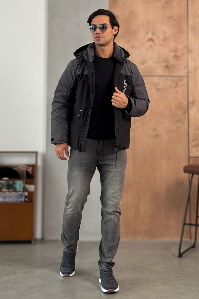 Moncler Пуховик Grenoble Fussen Ski - Black / Grey 