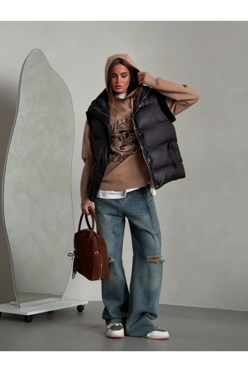 Designer Женский жилет Brunello Cucinelli чёрного цвета