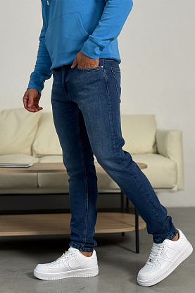 Мужские синие джинсы logo-plaque 