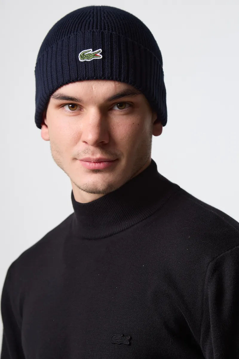 Lacoste Шапка синего цвета logo-embroidered 