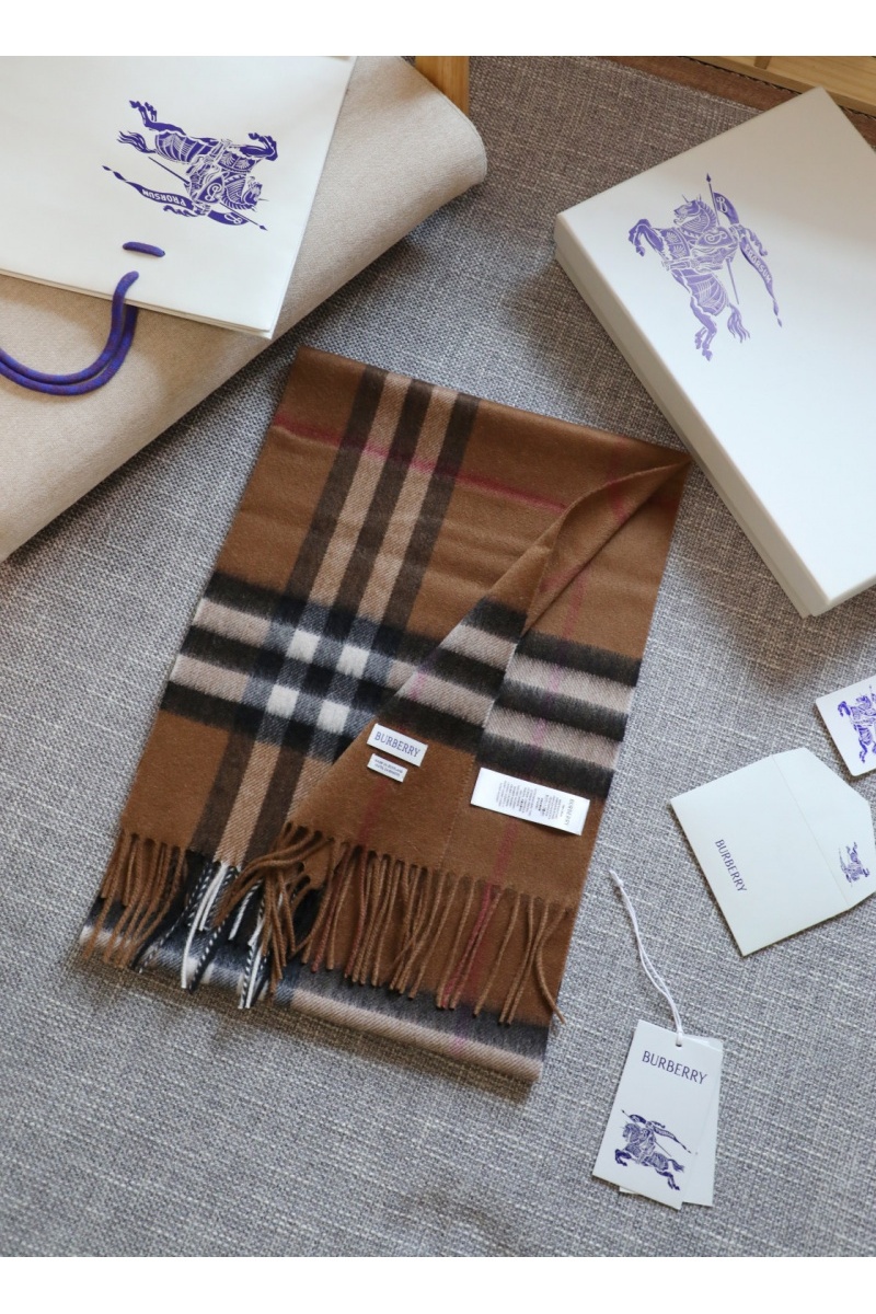 Burberry Шарф two-tone Check premium 168x30 см - Brown