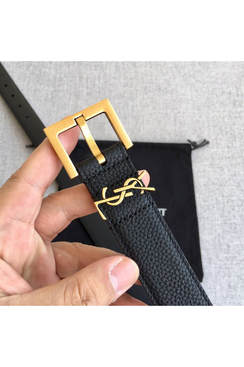 Yves Saint Laurent Кожаный ремень Cassandre (ширина 2 / 3 см)