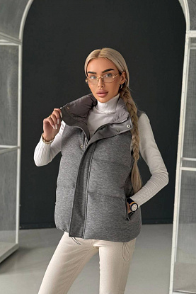 Женская серая жилетка premium