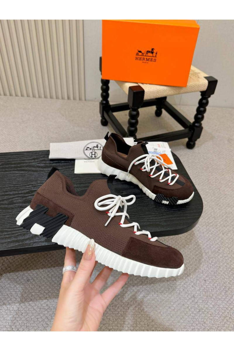 Hermes Текстильные кроссовки lift slip-on