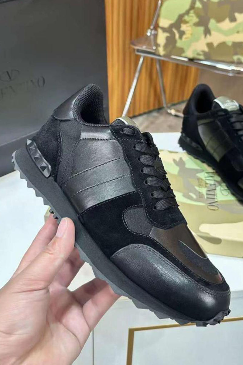 Valentino Комбинированные кроссовки Rockrunner - Black