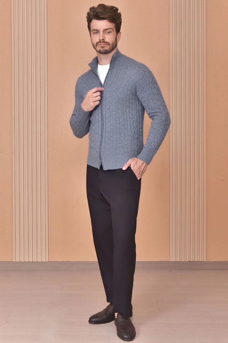 Loro Piana Кашемировый свитер Premium zip-up - Grey