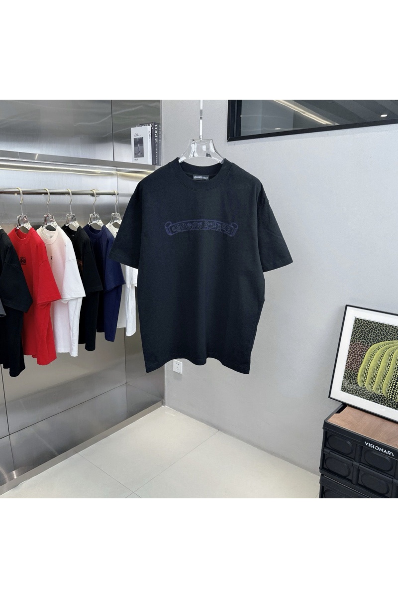 Chrome Hearts Чёрная оверсайз футболка Premium