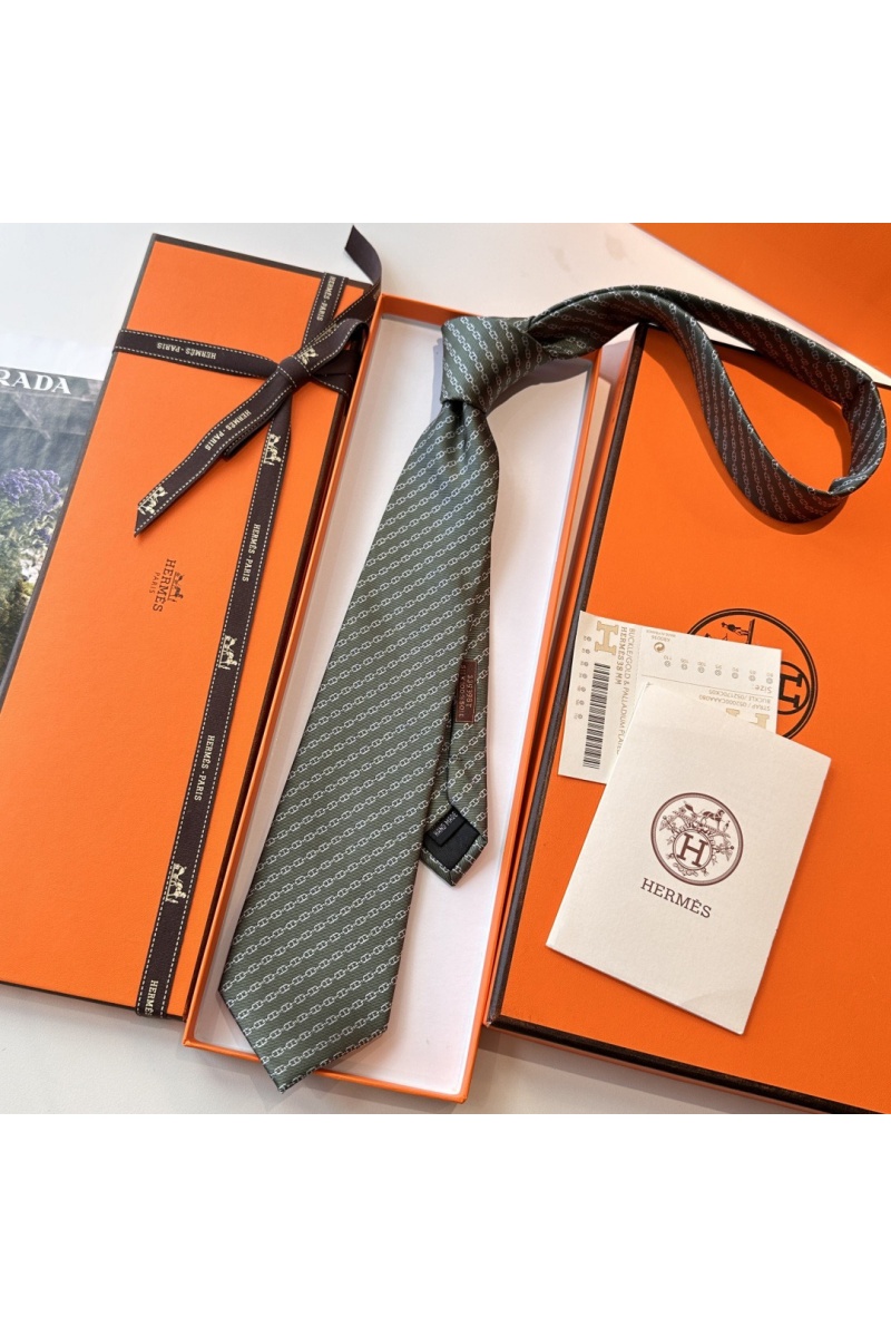 Hermes Галстук Jetez l'Ancre premium - Grey