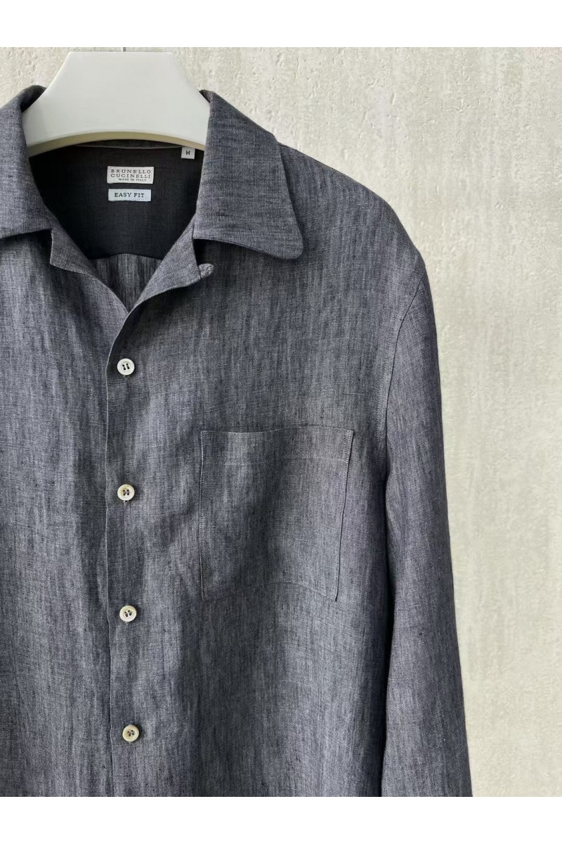 Designer Льняная рубашка Premium - Grey