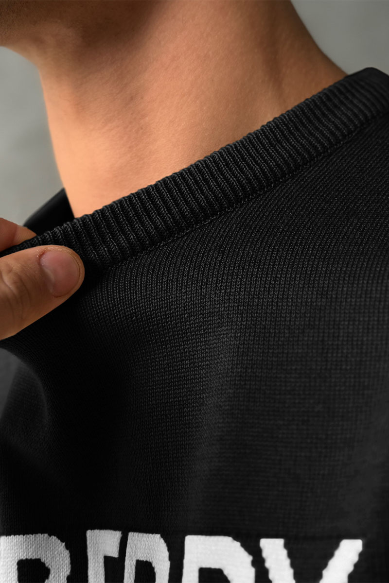 Burberry Мужской джемпер logo-intarsia - Black