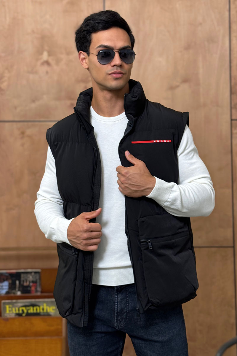 Prada Мужская куртка со съёмными рукавами Linea Rossa