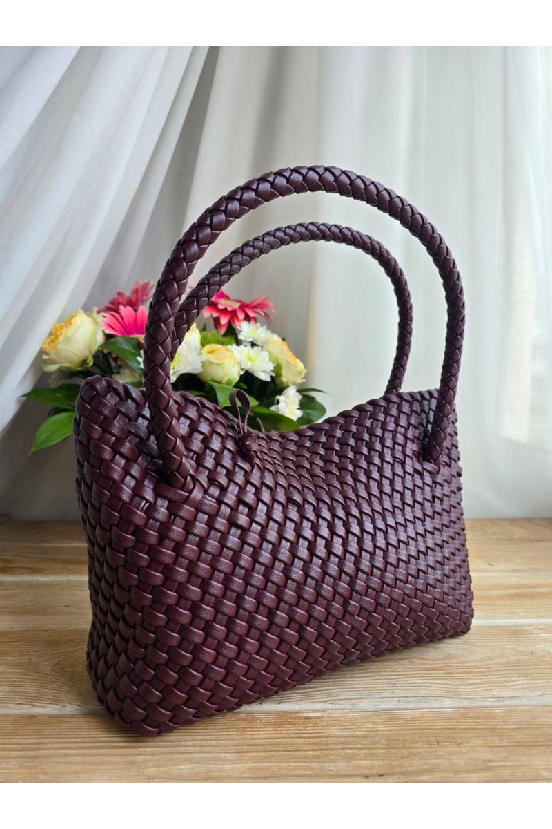 Bottega Veneta Кожаная сумка intrecciato 30x14 см