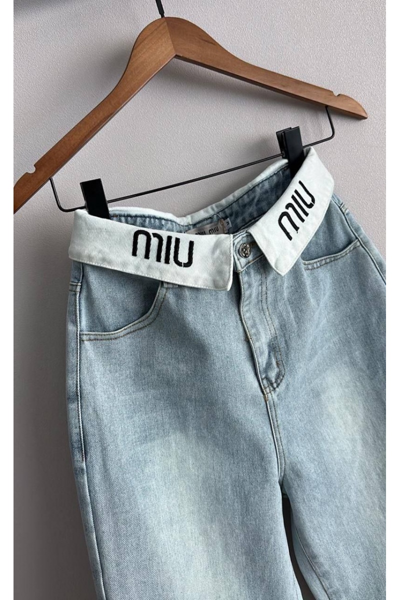 MIU MIU Женские джинсы синего цвета