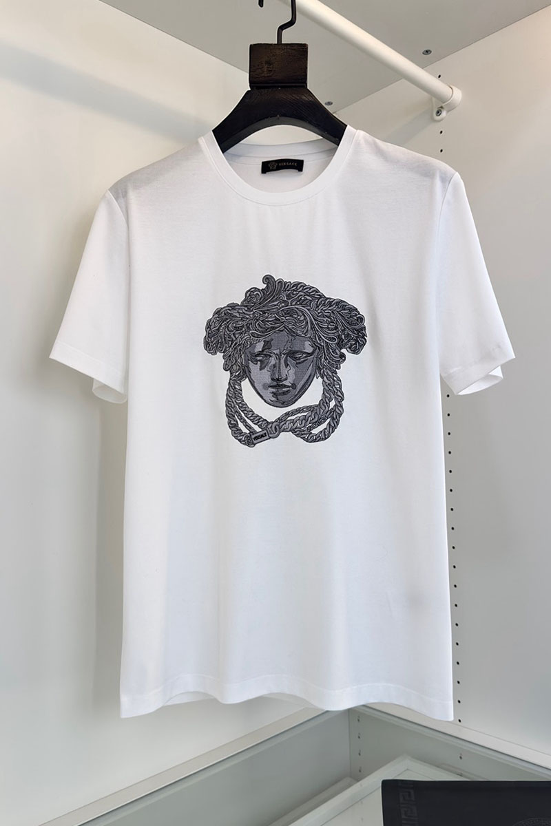 Versace Мужская футболка Medusa logo-embroidered - White 
