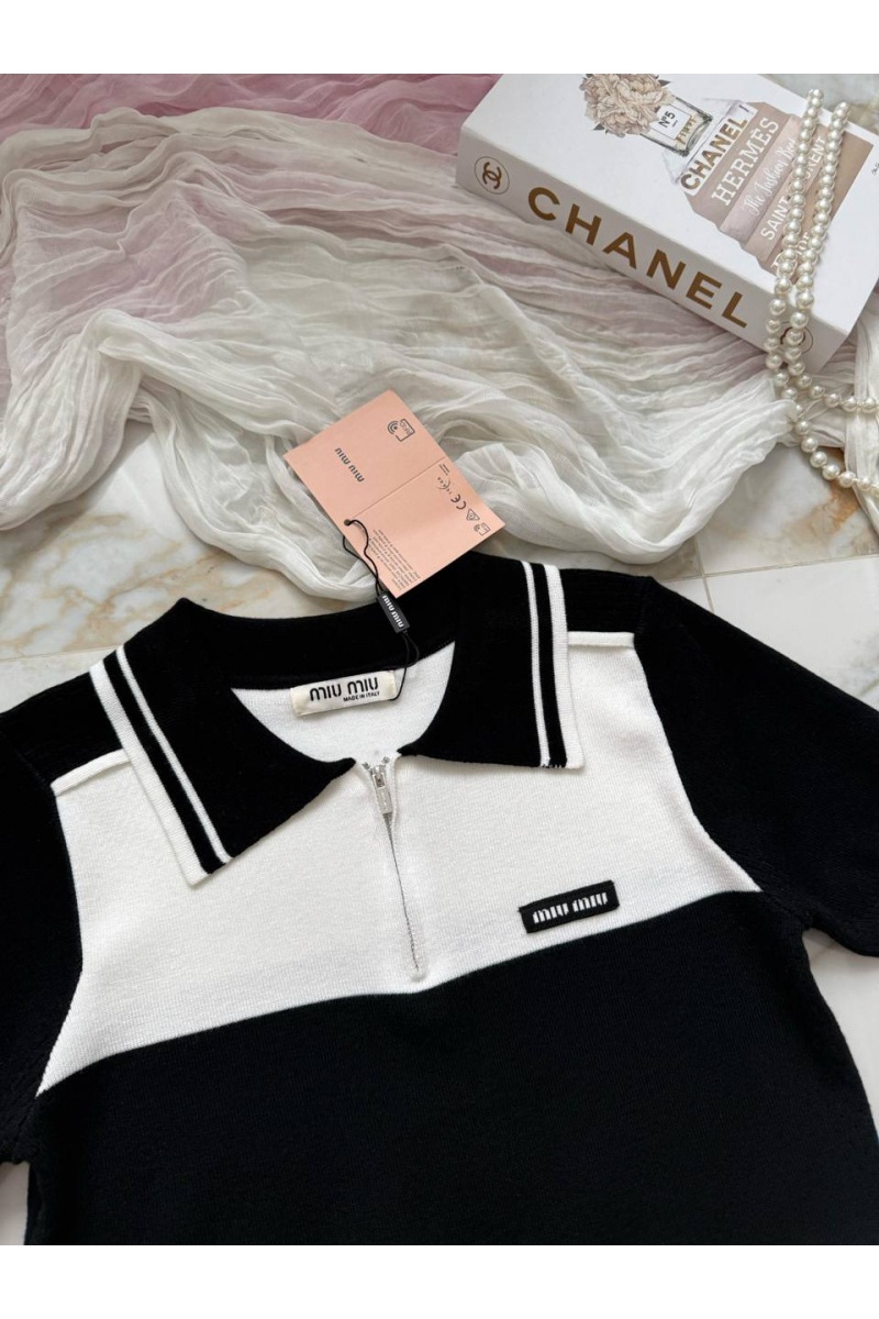 MIU MIU Женское двухцветное поло
