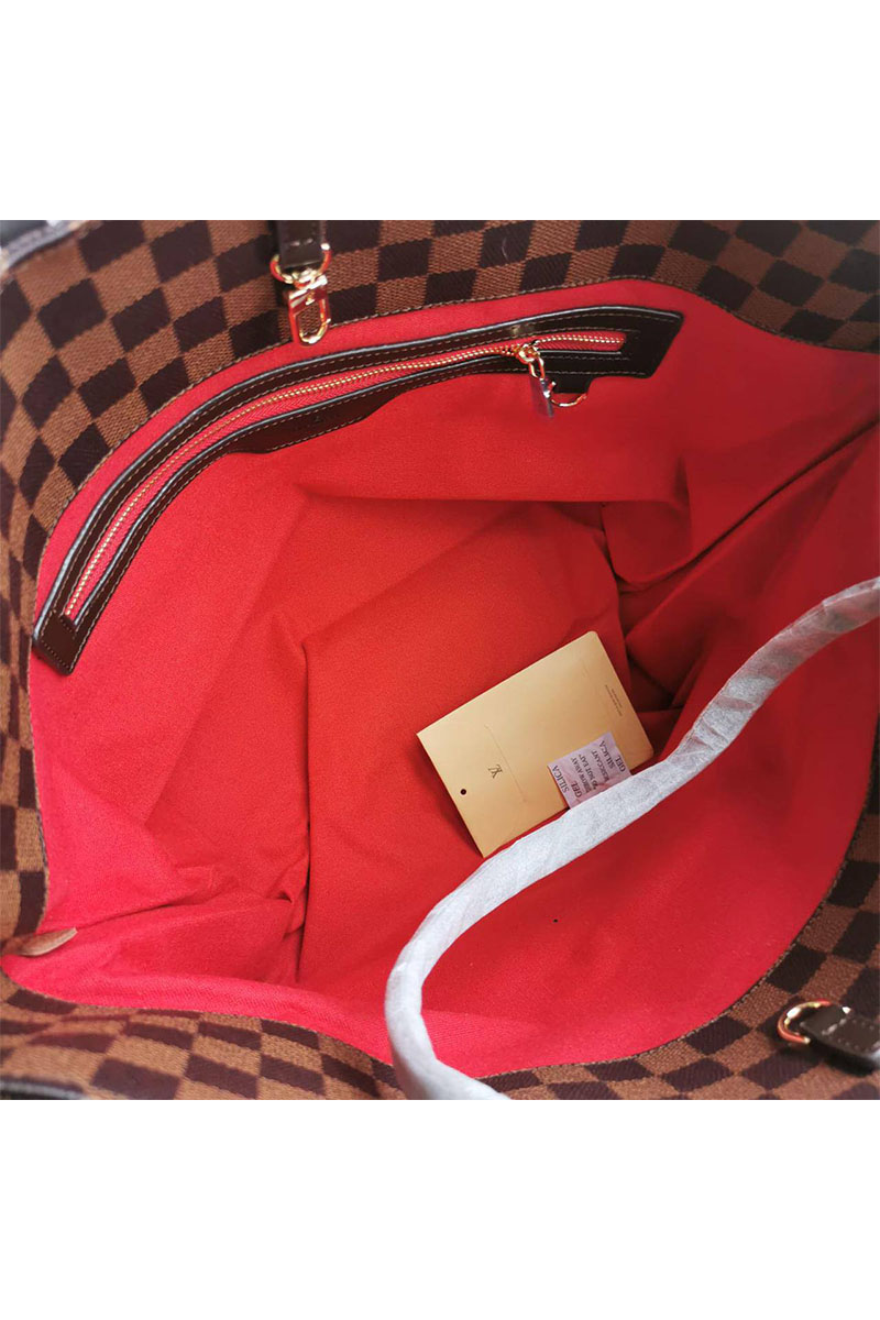 Lоuis Vuittоn Женская кожаная сумка Neverfull Articles de Voyage 45x31 см (2 расцветки)