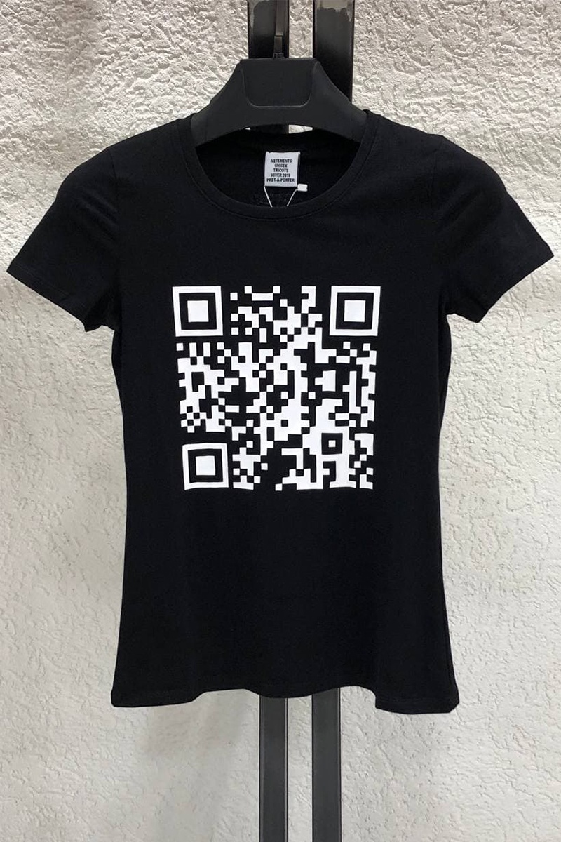 Vetements Женская футболка "QR Code" - Black