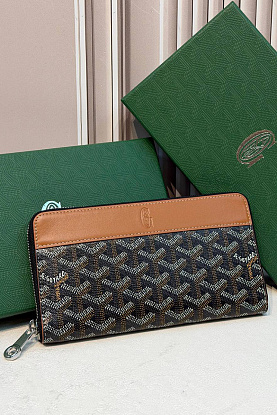 Кожаное портмоне Goyard Matignon GM premium 20x11x2.3 см