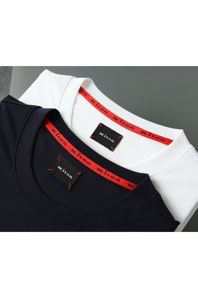 Kiton Мужская чёрная футболка premium 