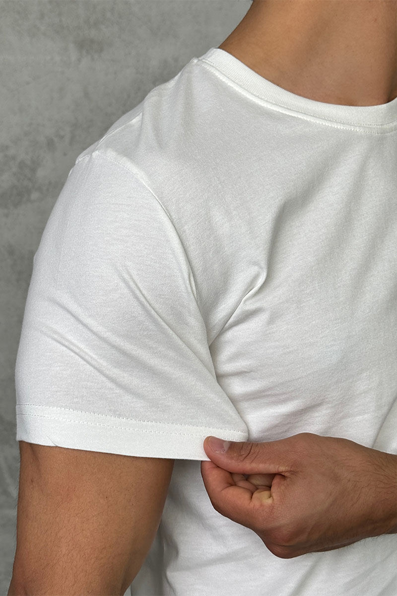 Dior Белая мужская футболка embroidered logo