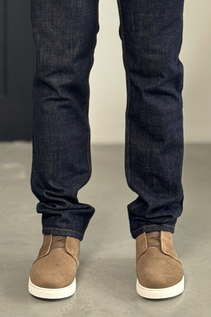 Zegna Кроссовки с мехом Triple Stitch - Beige