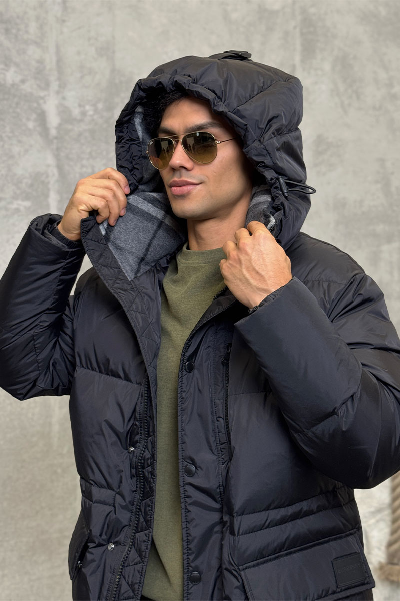 Burberry Мужская чёрная парка Haworth