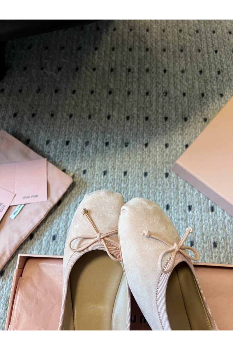 MIU MIU Женские замшевые балетки premium