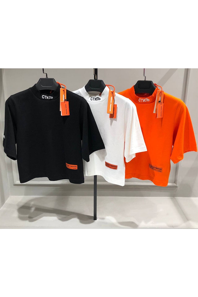 Heron Preston Белая футболка СТИЛЬ-logo cropped