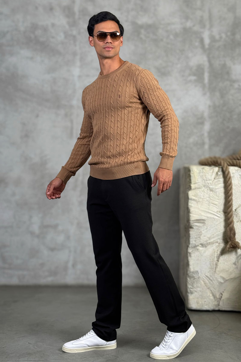 Polo Ralph Lauren Мужской джемпер cable-knit - Brown