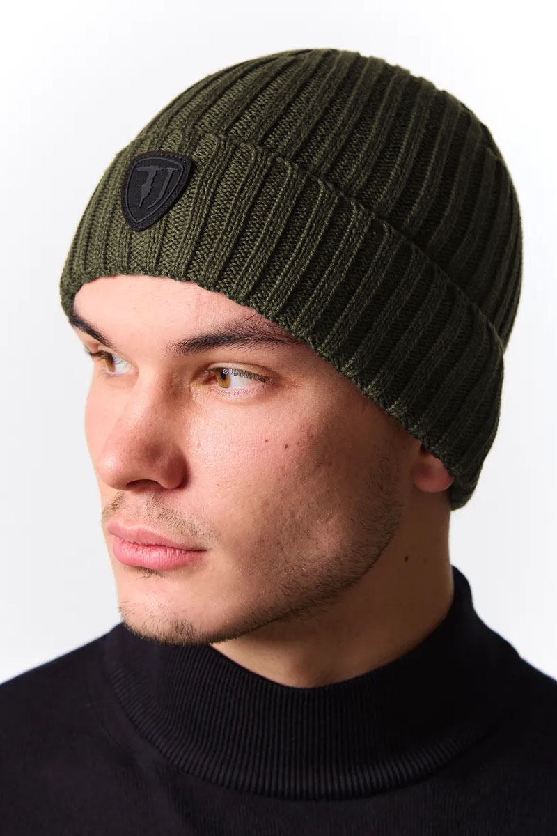 Trussardi Мужская шапка logo-patch - Khaki