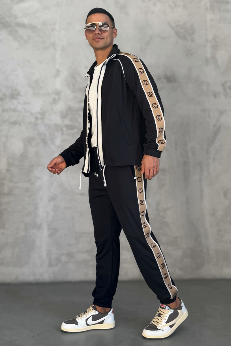 Gucci Мужская кофта Technical taped logo - Black
